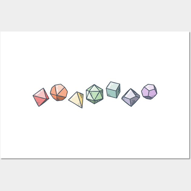 D&D Dice Rainbow Pride Wall Art by comfhaus